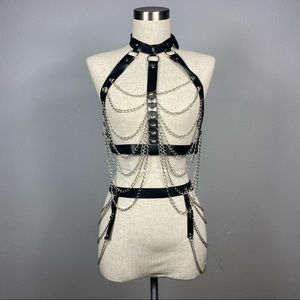 🎉HOST PICK🎉Chest Layered Chain Harness Belt Set